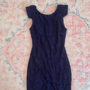 Navy blue mini dress
